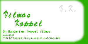 vilmos koppel business card